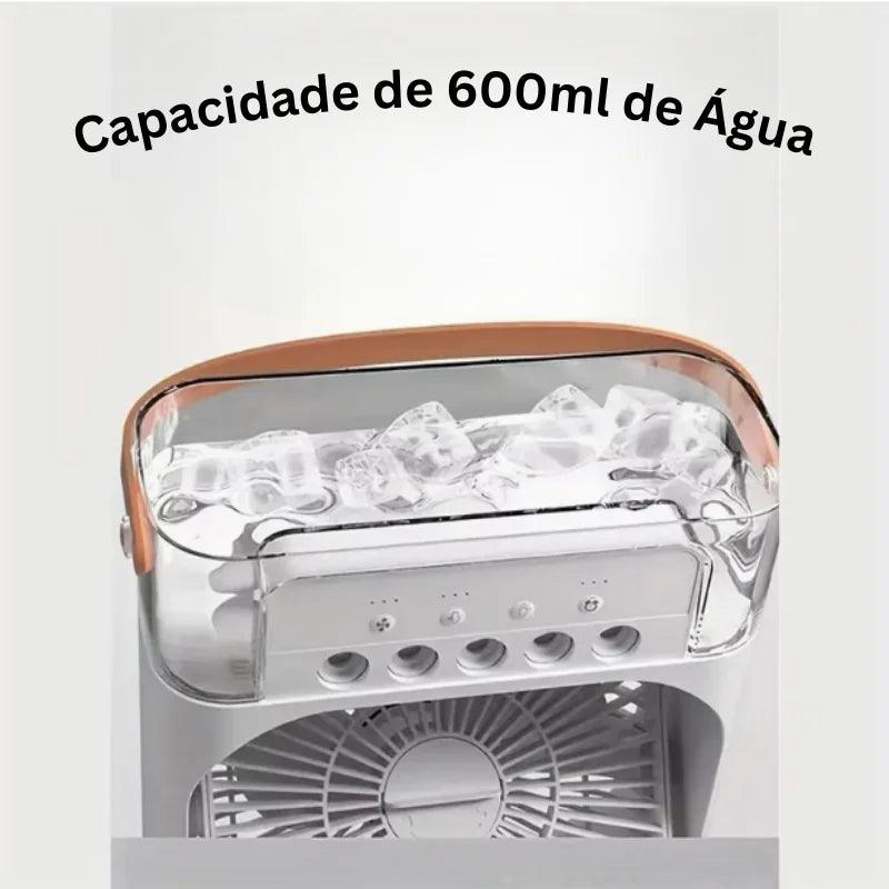 Ventilador Nebulizador e Umidificador com 3 Velocidades – Compacto e Portátil para Dias Secos! 💧