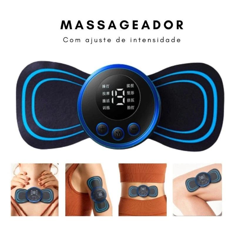 Sinta o Alívio: Mini Massajador Elétrico EMS para Musculo cervical com Estímulo Profundo e Portátil