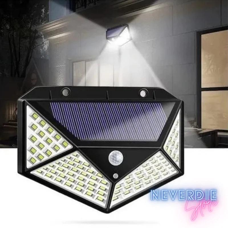 Ilumine Seu Mundo com a Luminária Solar de Emergência 100 LEDs – Poder, Segurança e Estilo em Cada Canto!