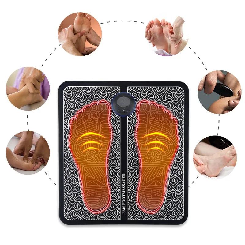 Massageador Elétrico para Pés Terapia Muscular Alívio e Relaxamento