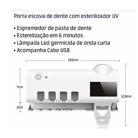 Dispenser Automático de Pasta de Dente - Praticidade, Organização e higiene para seu Banheiro