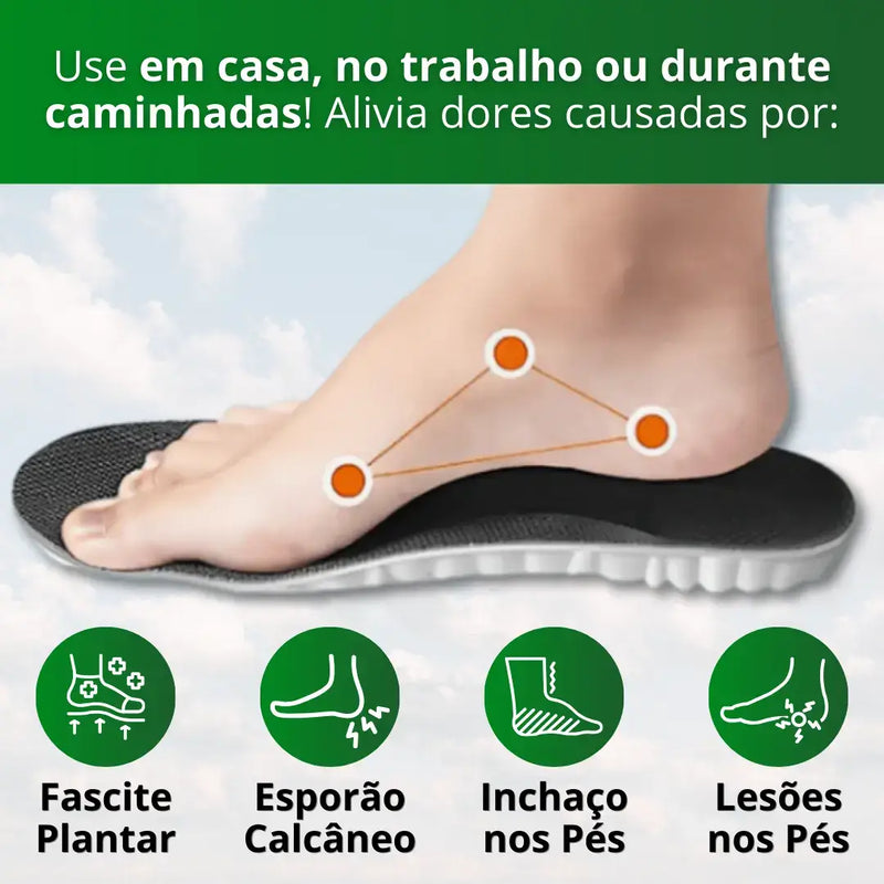 Palmilha Ortopédica 4D FootFlex® Anti Impacto [Últimas Unidades]