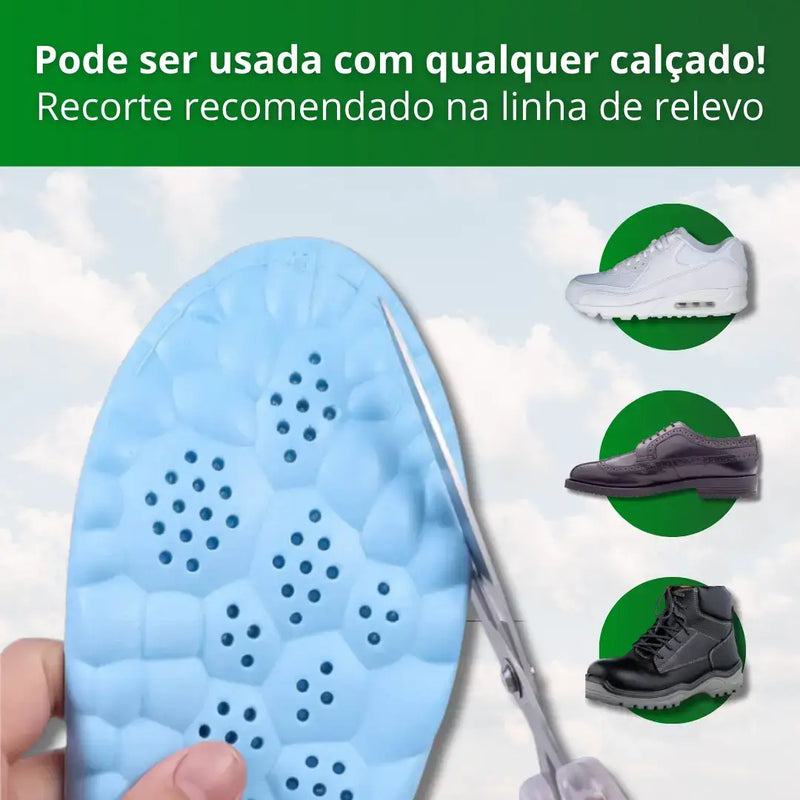 Palmilha Ortopédica 4D FootFlex® Anti Impacto [Últimas Unidades]