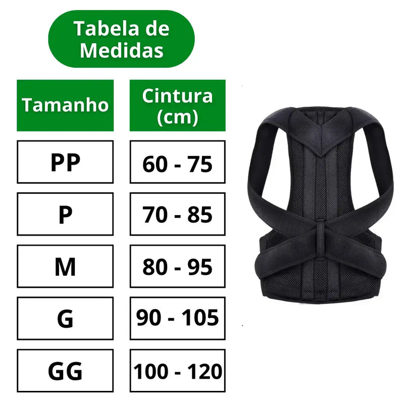 Colete Corretor Postural Ajustável SupportPro®