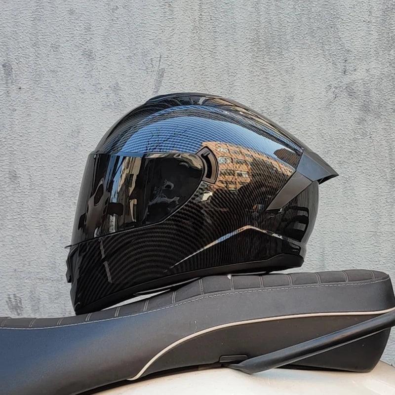 Capacete de Moto Full Face com Viseira Dupla – Proteção Completa e Conforto Quente para o Inverno