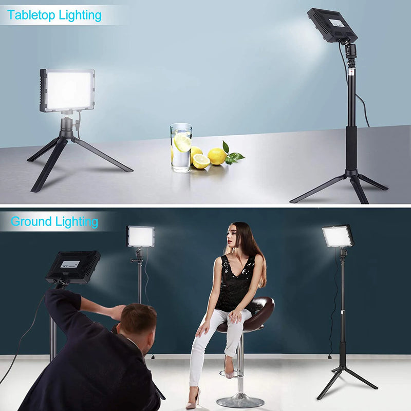 Painel de Luz de Vídeo LED para Fotografia
Kit de Iluminação para Estúdio Fotográfico para Filmar, Transmissão ao Vivo no YouTube com Tripé, Suporte e Filtros RGB