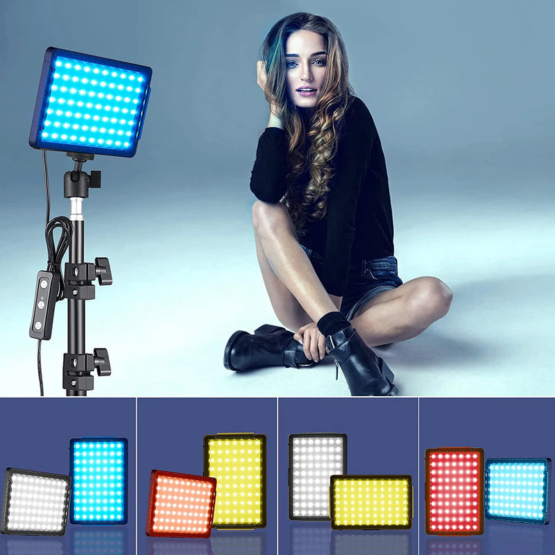 Painel de Luz de Vídeo LED para Fotografia
Kit de Iluminação para Estúdio Fotográfico para Filmar, Transmissão ao Vivo no YouTube com Tripé, Suporte e Filtros RGB