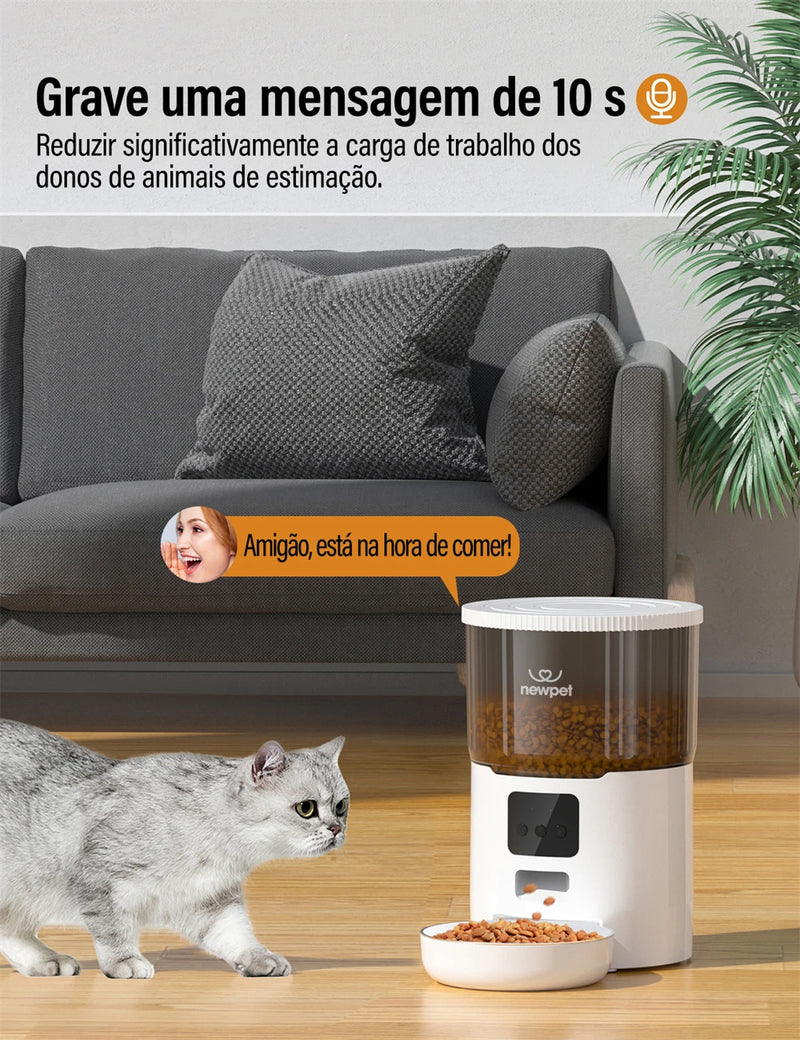 Dispensador automático de alimentação remota Adequado para gatos e Cães