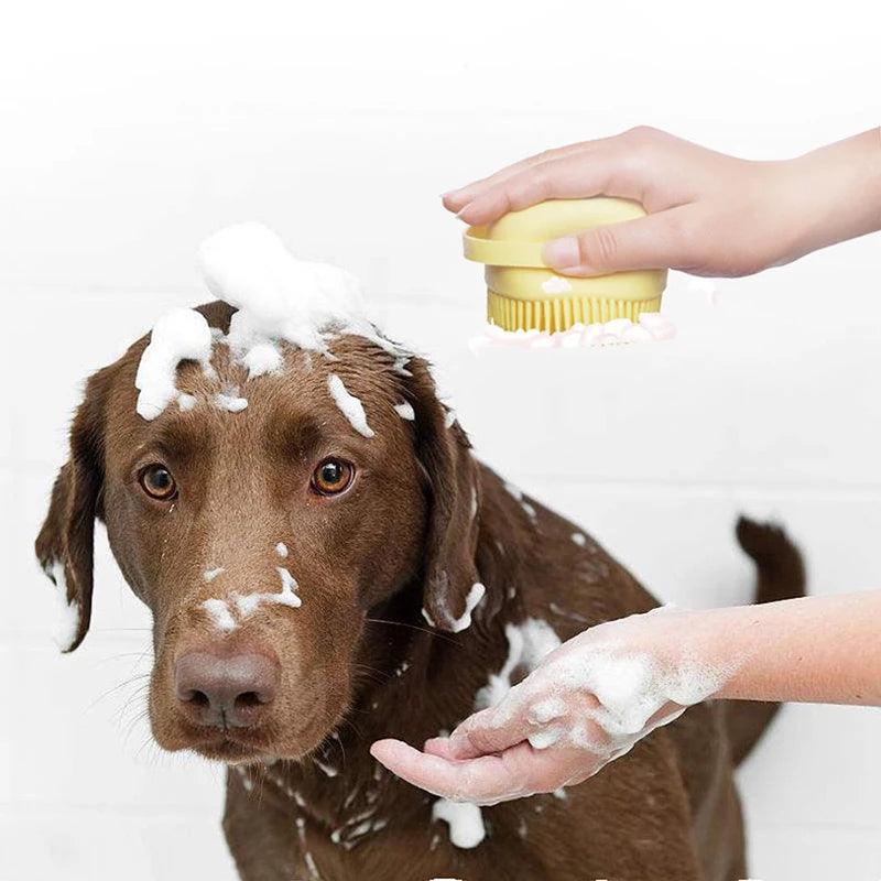 Luvas de Massagem para Banho de Pets: Escova de Silicone Segura e Confortável para Cães e Gatos