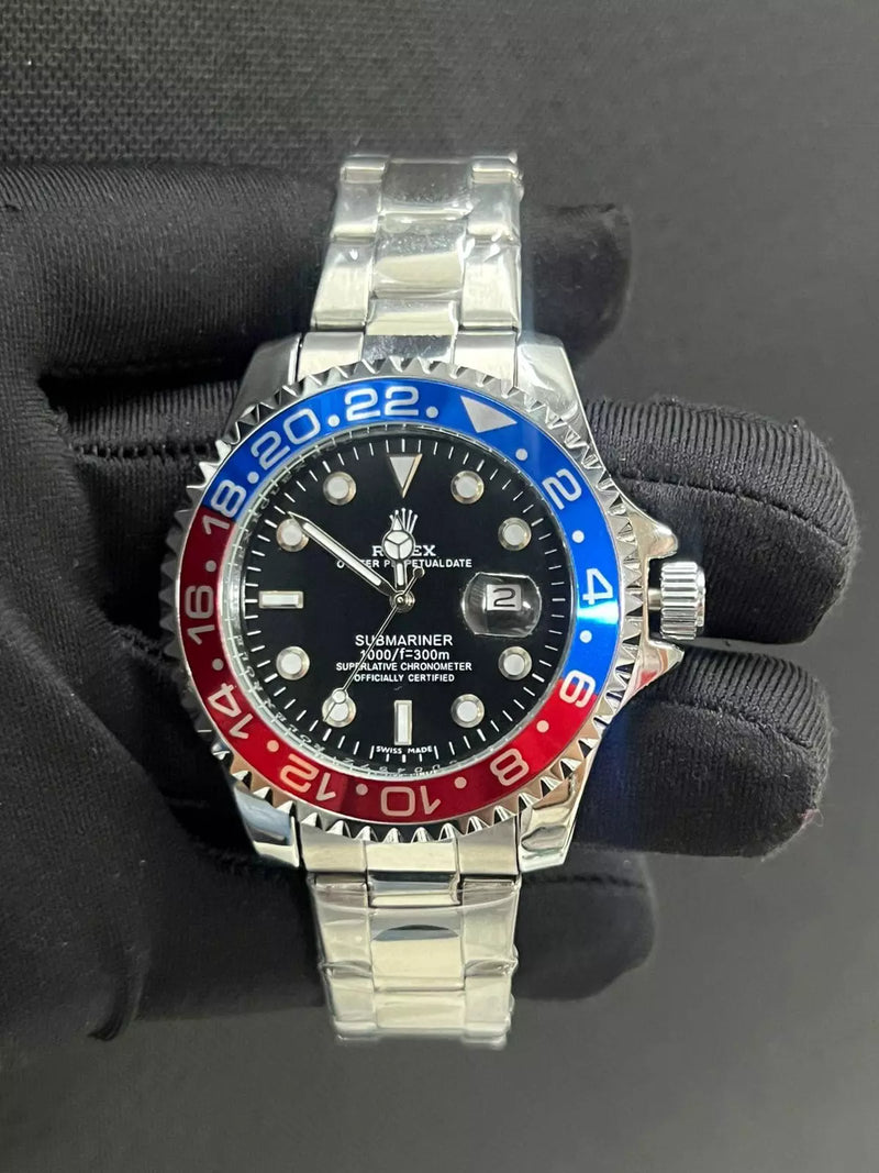 Relógio Masculino Rolex Submariner Linha Gold A Prova D'água - Pepsi