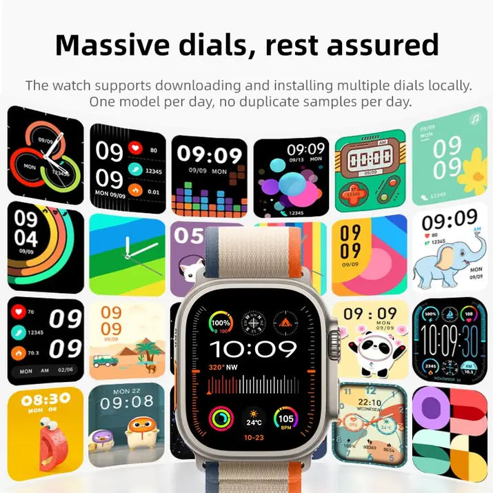 Smartwatch Hw69 Ultra 2 Amoled Serie 9 2GB Memoria NFC Jogos Pulseira extra Lançamento