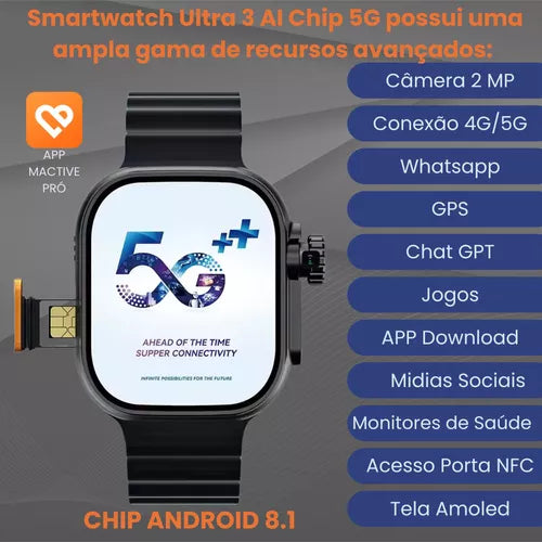 Smartwatch Ultra 3 AI 5G