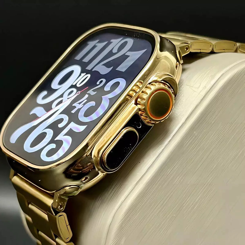 Smartwatch JS Ultra Gold 9 Com 2 Pulseiras Lançamento 2024